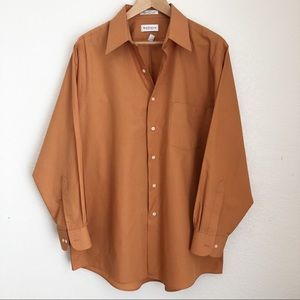Van Heusen men’s dress shirt/orange long sleeves